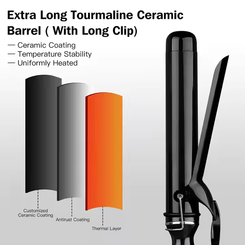Factory customised 38mm large heated barrel curling iron super wave hair curling electric curling iron