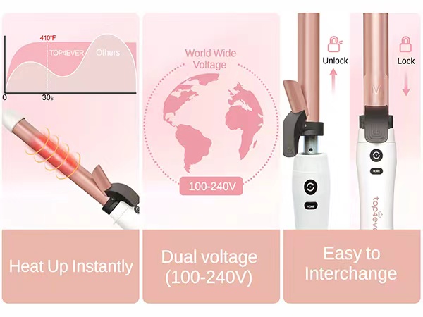 3IN1 AUTO ROTATING CURLING WAND SET
